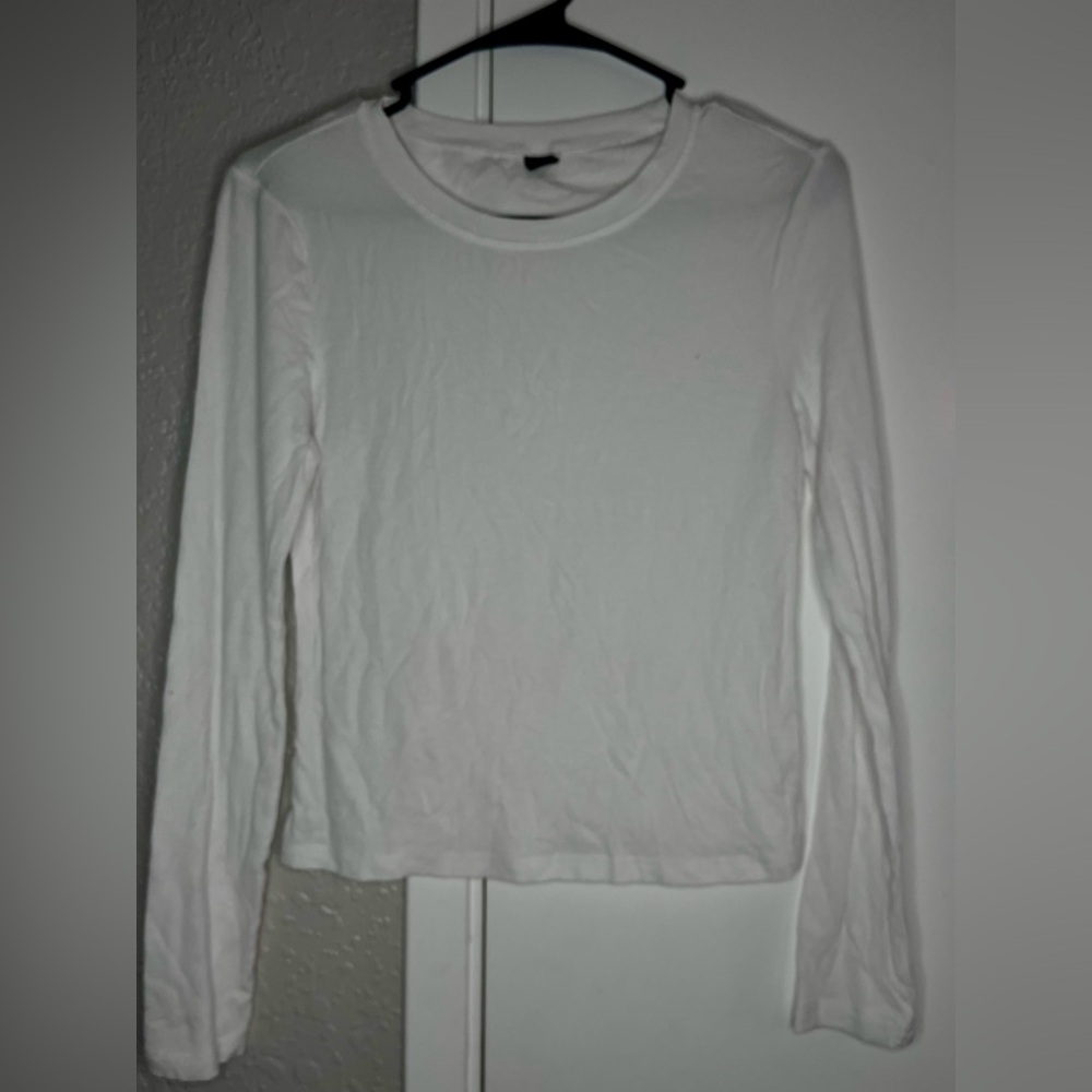 White long sleeve top.